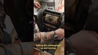 Rich Dana bringing our mimeo machine to life bookart mimeograph library shorts [upl. by Toffic]