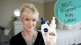 Best Drugstore Body Lotions  Great For Mature Skin [upl. by Lerrej312]