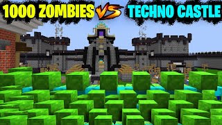 Techno Gamerz Castle VS 1000 Zombies Minecraft Hindi [upl. by Oslec]