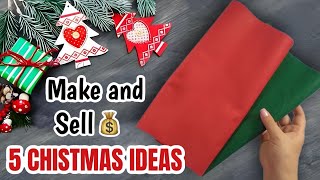 5 CHRISTMAS Sewing Projects to MAKE and SELL To make in under 10 minutes [upl. by Laris]