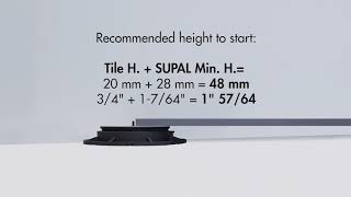 Recommended height to start Profilitec Uptec Pedestal System [upl. by Aggarwal]