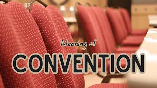 What is the meaning of Convention [upl. by Ielak]