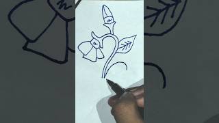 Easy drawing Flower shorts youtubeshorts drawing [upl. by Walke]