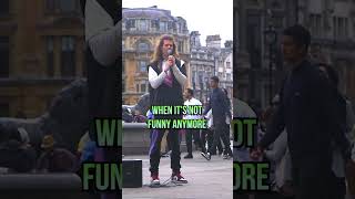 Street Comedian in London 🇬🇧 shortsvideo standup cleancomedy jokes london trafalgar shorts [upl. by Winthorpe]