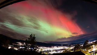 Zorza  Aurora w południowej Norwegii Krokstadelva Piękny spektakl na niebie🤩 Aurora Timelapse [upl. by Dachi772]