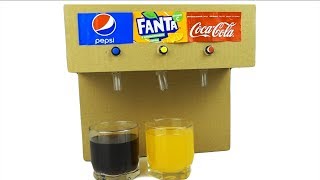 How to Make Coca Cola Soda Fountain Machine with 3 Different Drinks at Home [upl. by Hickie]