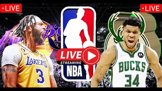 LIVE Los Angeles Lakers VS Milwaukee Bucks NBA Basketball Game [upl. by Etnaed47]