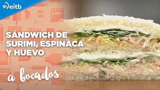 A BOCADOS Sándwich de surimi espinaca y huevo  Brascada  Queso con membrillo [upl. by Ateikan]