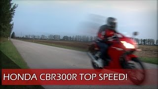 2015 Honda CBR300R Top speed flyby revving [upl. by Grogan]