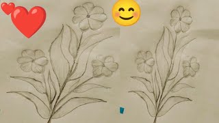 viral flower drawing 1 😊 [upl. by Ire]