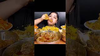 Chicken curry MUKBANG shortvideo yutubeshorts youtube shortfeed mukbang food eatingshow [upl. by Ennair26]