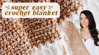 🧶 Beginner Friendly Chunky Crochet Blanket Super Quick amp Easy  The Mabel Blanket [upl. by Regnig]