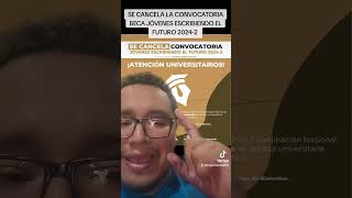 SE CANCELA Convocatoria Beca Jóvenes Escribiendo el Futuro 20242 [upl. by Nager96]