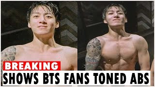 Shirtless Jungkook Breaks Internet Shows BTS Fans Toned Abs Tattoos While Taking a Bath Videos [upl. by Bunting522]