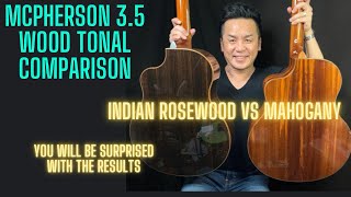 ROSEWOOD VS MAHOGANY TONAL COMPARISON OF Mcpherson 35 Guitars in Singapore [upl. by Ezirtaeb]