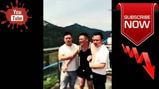 China Glass Bridge Video Height Phobia Funny Video [upl. by Tarrel]