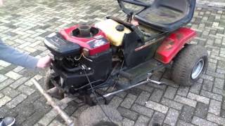 Racing mower 18 hp twin with straight pipes running [upl. by Yecniuq589]