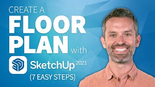 SketchUp Interior Design Tutorial — How to Create a Floor Plan 2021 Update [upl. by Devitt]