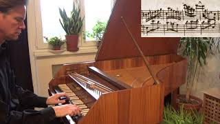 J S Bach  Invention 4 in d minor BWV 775 with scrolling score [upl. by Gerhan]