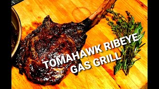 Tomahawk Ribeye On A Gas Grill  How To Cook Steak [upl. by Marina]