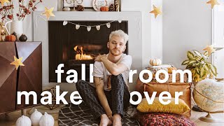 FALL ROOM MAKEOVER 2018  Decorate With Me  Budget Friendly  Lone Fox [upl. by Kiker291]