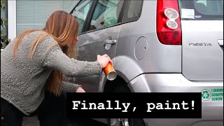 Filling my cars rear quarter panel with Bondo Part 2  Rolling Restoration Episode 6 [upl. by Clywd]