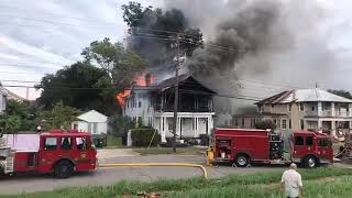 Fire at rental house on Fourth Street [upl. by Eejan]