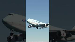 플심 대한항공 B747 화물기 나고야 공항 착륙 msfs landing planespotting koreanair [upl. by Dlareme]