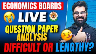 🔴 LIVE Class 12th Economics Board 2024  Most Accurate Paper Solving🔥 [upl. by Adeuga]