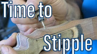 Stippling a Traditional Recurve Riser [upl. by Naujaj146]