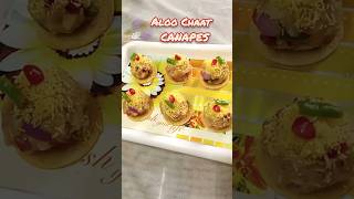 Aloo Chaat Canapes RecipePotato snacks recipes Indian snacks recipesshorts canapes indianfood [upl. by Keir]