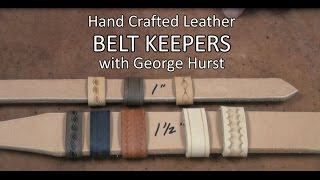 Hand Crafted Leather Belt Keepers [upl. by Ydnat]