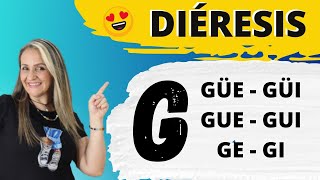 CÓMO SE USA LA DIÉRESIS reglas de la letra G  quotgequot  con ejemplos [upl. by Ymiaj]