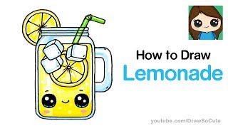 How to Draw Lemonade Easy and Cute [upl. by Kcirdnek]