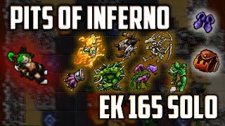 EK 165 PITS OF INFERNO QUEST SOLO  TIBIA [upl. by Neelyad]