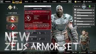 Zeus Armor Set Show Case  God of War New Game Plus [upl. by Asserak438]