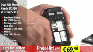 simvalley MOBILE DualSIM MultimediaHandy SX330 VERTRAGSFREI [upl. by Remot16]