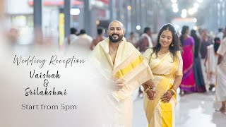 Vaishak amp Srilakshmi Wedding Reception  By Kite amp Threads Photography [upl. by Gadmann]