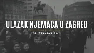 Njemački newsreel  quotUlazak Njemaca u Zagreb 10 travanj 1941quot [upl. by Staffard]