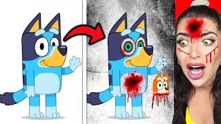 Bluey Characters BUT MONSTERS CURSED BLUEY SPOTTED IN REAL LIFE [upl. by Franciska820]