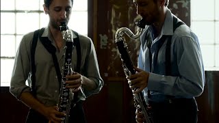 Bass Clarinet Duo  7 Pasos  Sebastian Tozzola [upl. by Adihahs]