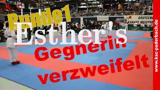 Karate Kumite DM 2017 Bielefeld  Esther Eckstein vs E Le Fosse [upl. by Nahgrom39]