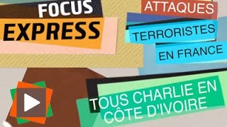 Attaque terroriste en France tous Charlie en Côte dIvoire [upl. by Atekehs]