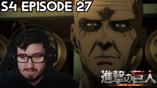 ATTACK ON TITAN SEASON 4 EPISODE 27 REACTION [upl. by Eibrik339]