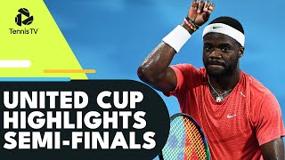 Swiatek amp Pegula Lock Horns Tiafoe Musetti Feature  United Cup 2023 SemiFinals Highlights Day 1 [upl. by Rapsac]