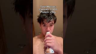 Bulking to 200 pounds day 42 3000 Calories and 200g of protein bulkjourney food gym workout [upl. by Cookie]