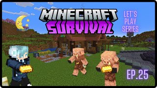 Piglin Bartering Farm  Minecraft 121 Survival Lets Play Series Episode 25 [upl. by Gader]