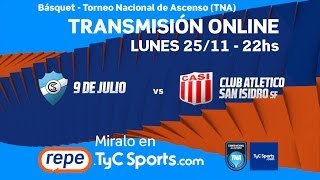 TNA Sportivo 9 de Julio vs San Isidro SF EN VIVO [upl. by Lumbye]