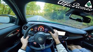 2024 Alfa Romeo Giulia Quadrifoglio  POV Mountain Road Test Drive Exhaust Audio amp Impressions [upl. by Thunell]