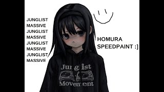 homura junglist massive speedpaint [upl. by Notlad]